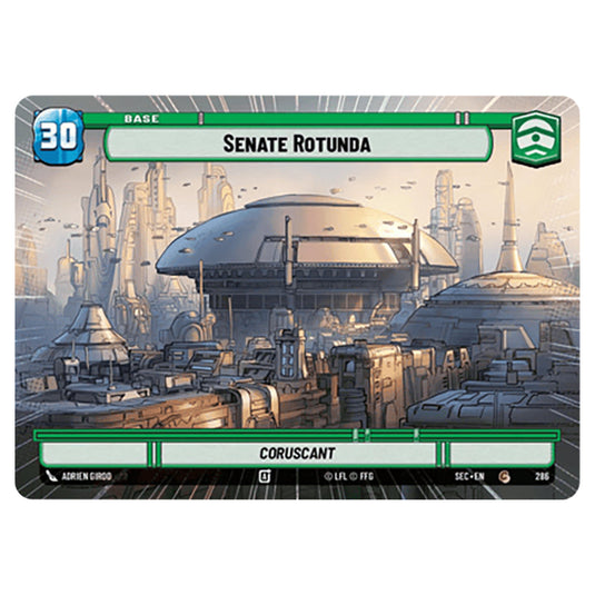 Senate Rotunda card from the Star Wars Unlimited Set Secrets of Power