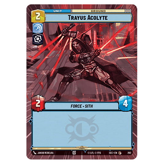 Trayus Acolyte card from the Star Wars Unlimited Set Secrets of Power