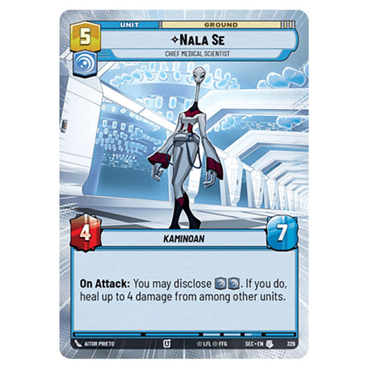 Nala Se Chief Medical Scientist card from the Star Wars Unlimited Set Secrets of Power