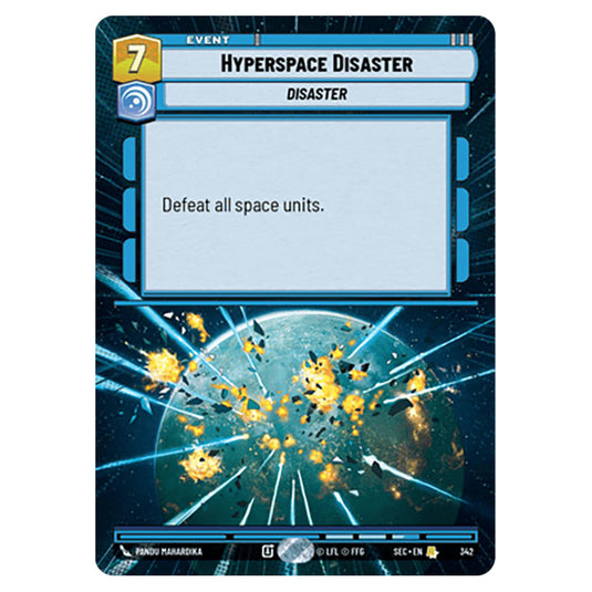 Hyperspace Disaster card from the Star Wars Unlimited Set Secrets of Power