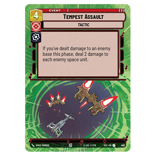 Tempest Assault card from the Star Wars Unlimited Set Secrets of Power
