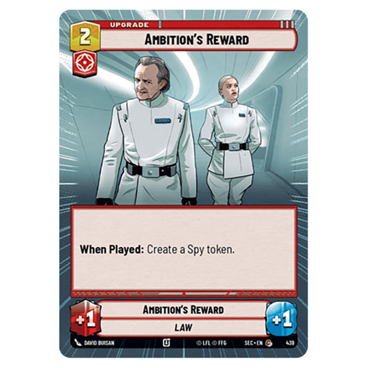Ambition's Reward card from the Star Wars Unlimited Set Secrets of Power