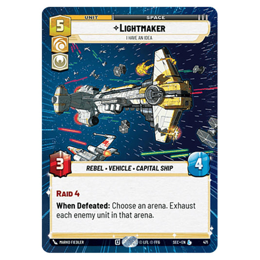 Lightmaker I Have An Idea card from the Star Wars Unlimited Set Secrets of Power