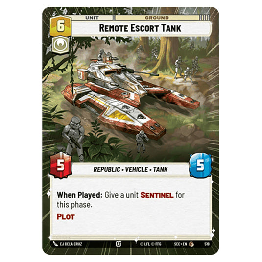 Remote Escort Tank card from the Star Wars Unlimited Set Secrets of Power