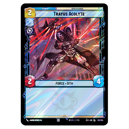 Trayus Acolyte card from the Star Wars Unlimited Set Secrets of Power