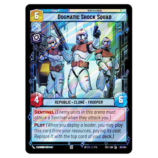 Dogmatic Shock Squad card from the Star Wars Unlimited Set Secrets of Power