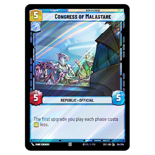 Congress of Malastare card from the Star Wars Unlimited Set Secrets of Power