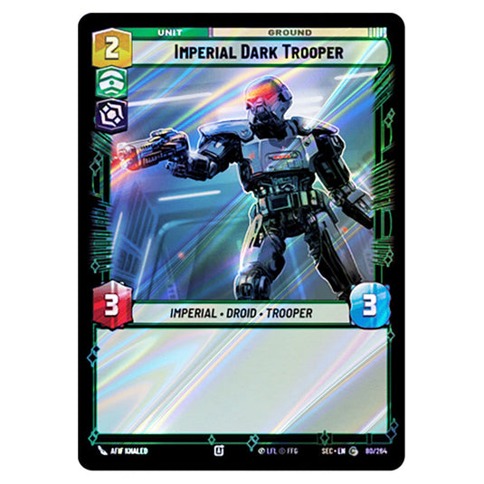 Imperial Dark Trooper card from the Star Wars Unlimited Set Secrets of Power