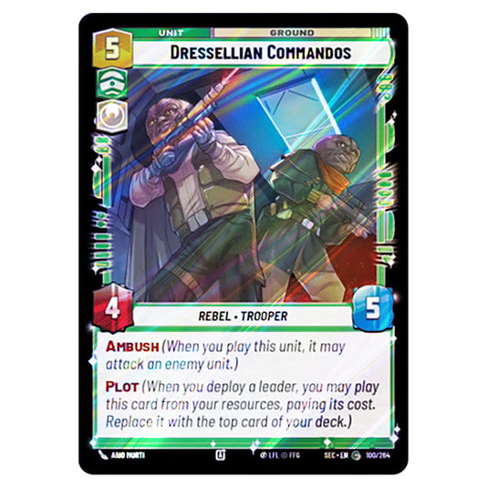 Dressellian Commandos card from the Star Wars Unlimited Set Secrets of Power