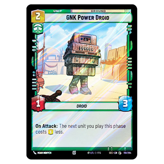 GNK Power Droid card from the Star Wars Unlimited Set Secrets of Power