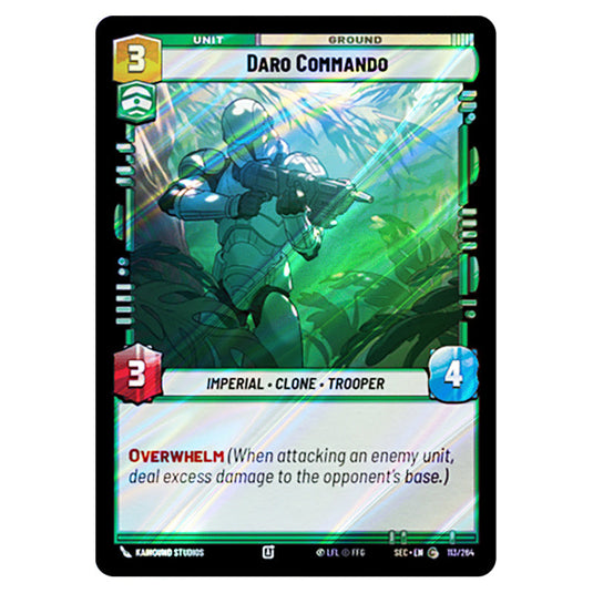 Daro Commando card from the Star Wars Unlimited Set Secrets of Power