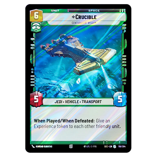 Crucible Centuries of Wisdom card from the Star Wars Unlimited Set Secrets of Power