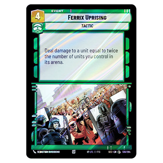 Ferrix Uprising card from the Star Wars Unlimited Set Secrets of Power