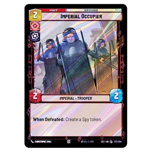 Imperial Occupier card from the Star Wars Unlimited Set Secrets of Power