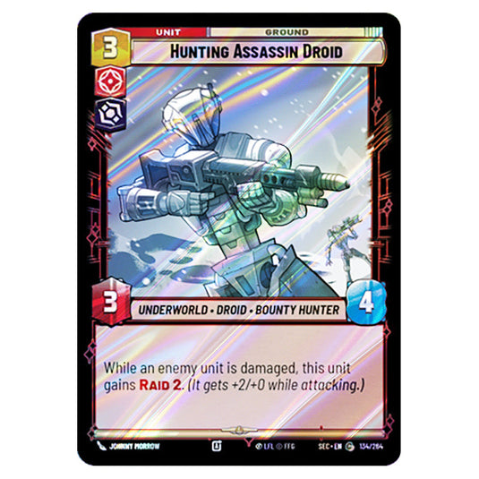 Hunting Assassin Droid card from the Star Wars Unlimited Set Secrets of Power