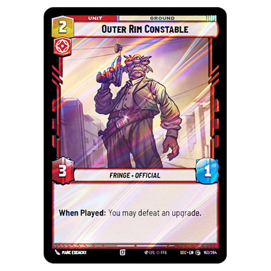 Outer Rim Constable card from the Star Wars Unlimited Set Secrets of Power