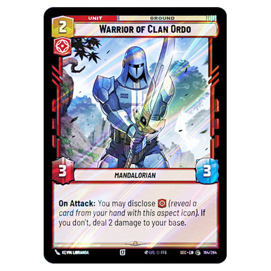 Warrior of Clan Ordo card from the Star Wars Unlimited Set Secrets of Power
