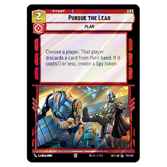 Pursue the Lead card from the Star Wars Unlimited Set Secrets of Power