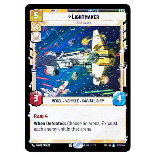 Lightmaker I Have An Idea card from the Star Wars Unlimited Set Secrets of Power