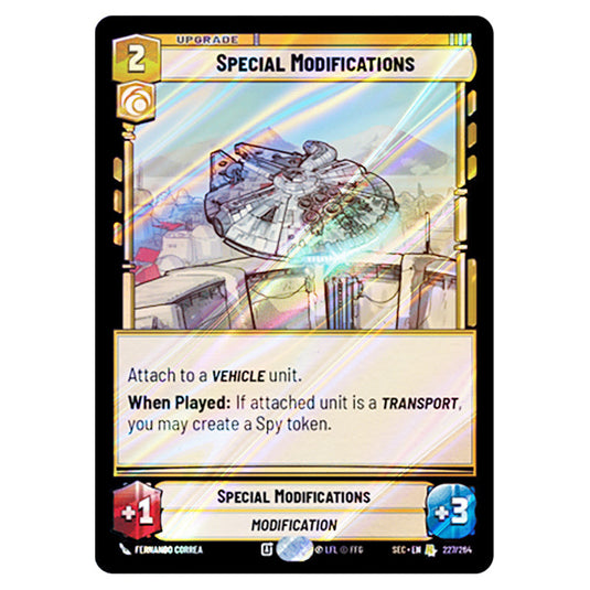 Special Modifications card from the Star Wars Unlimited Set Secrets of Power