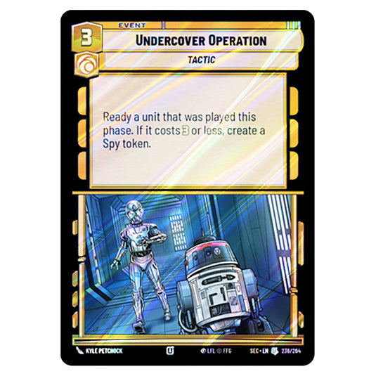 Undercover Operation card from the Star Wars Unlimited Set Secrets of Power