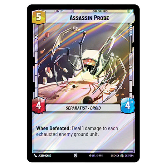 Assassin Probe card from the Star Wars Unlimited Set Secrets of Power