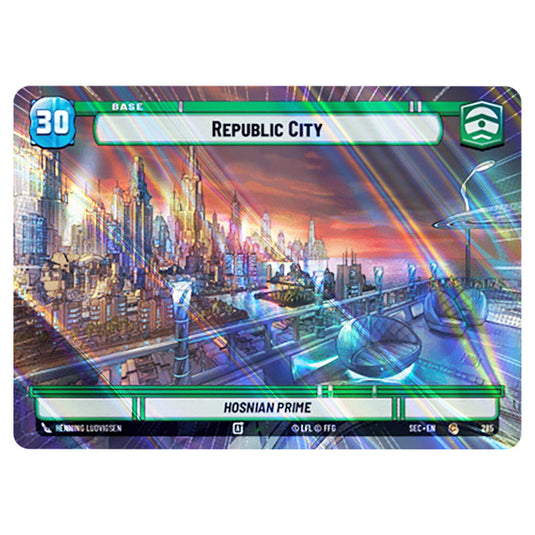 Republic City card from the Star Wars Unlimited Set Secrets of Power