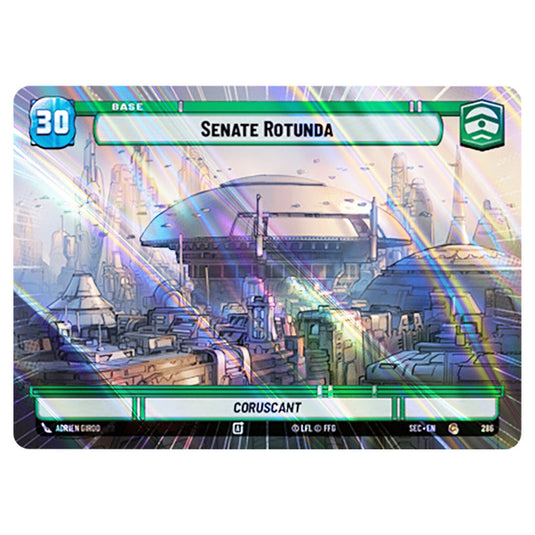 Senate Rotunda card from the Star Wars Unlimited Set Secrets of Power