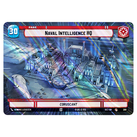 Naval Intelligence HQ card from the Star Wars Unlimited Set Secrets of Power