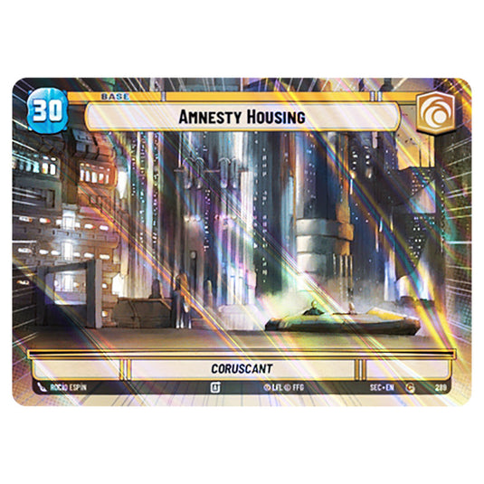 Amnesty Housing card from the Star Wars Unlimited Set Secrets of Power