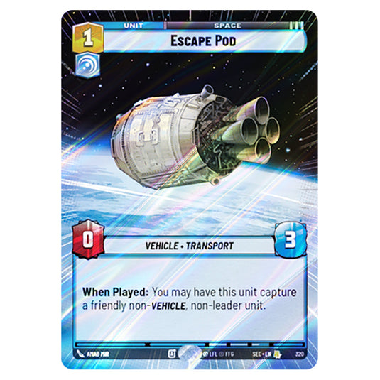 Escape Pod card from the Star Wars Unlimited Set Secrets of Power