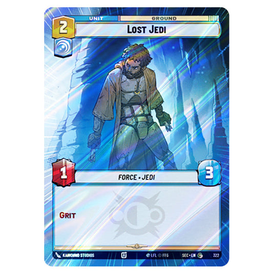 Lost Jedi card from the Star Wars Unlimited Set Secrets of Power