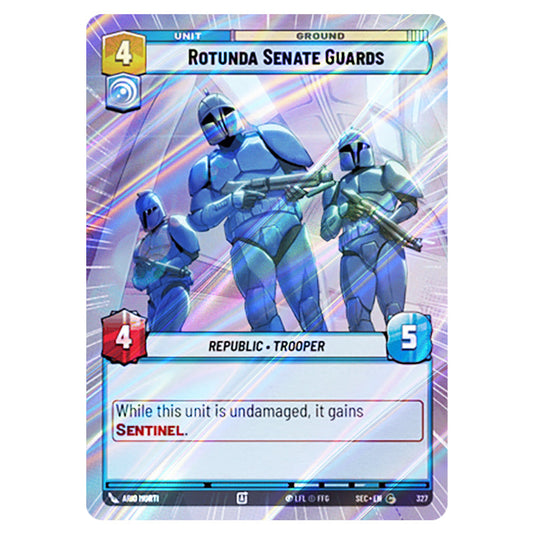 Rotunda Senate Guards card from the Star Wars Unlimited Set Secrets of Power
