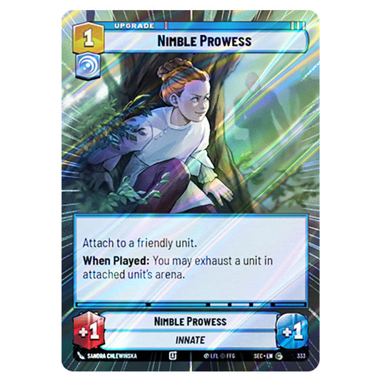 Nimble Prowess card from the Star Wars Unlimited Set Secrets of Power