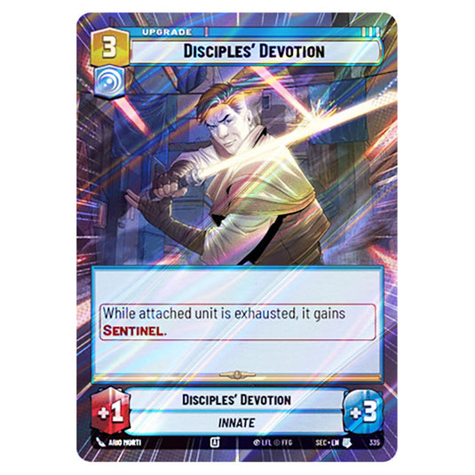Disciples' Devotion card from the Star Wars Unlimited Set Secrets of Power