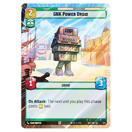 GNK Power Droid card from the Star Wars Unlimited Set Secrets of Power