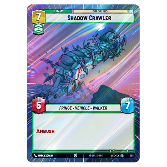 Shadow Crawler card from the Star Wars Unlimited Set Secrets of Power
