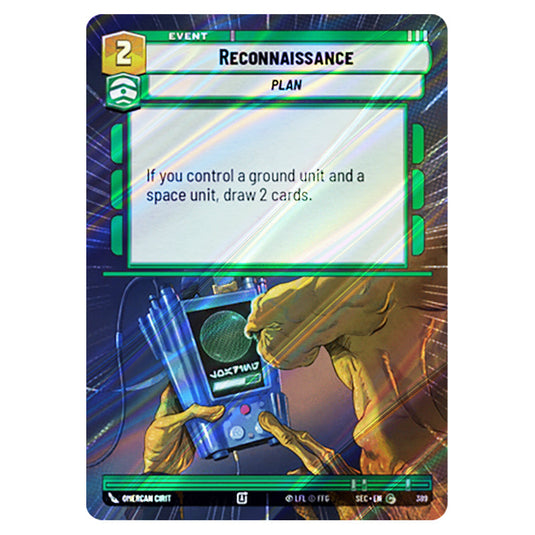 Reconnaissance card from the Star Wars Unlimited Set Secrets of Power