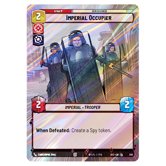 Imperial Occupier card from the Star Wars Unlimited Set Secrets of Power