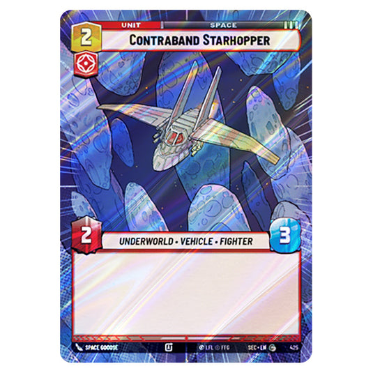 Contraband Starhopper card from the Star Wars Unlimited Set Secrets of Power
