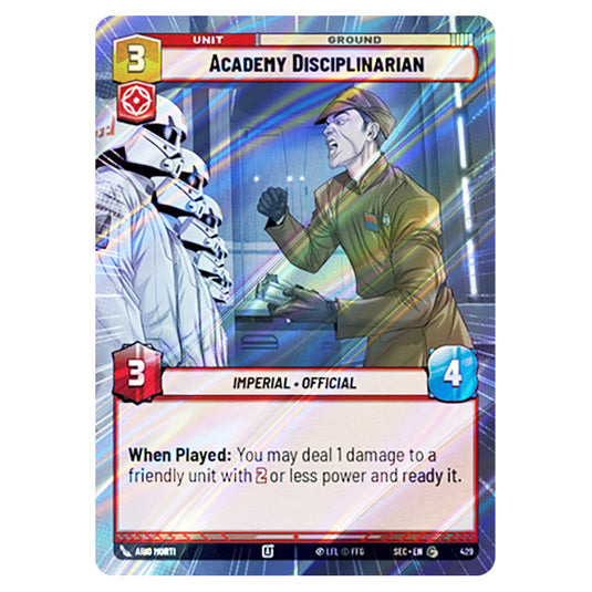 Academy Disciplinarian card from the Star Wars Unlimited Set Secrets of Power