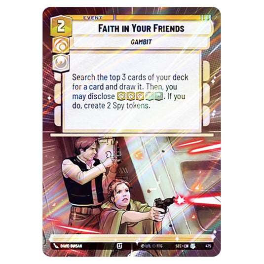 Faith in Your Friends card from the Star Wars Unlimited Set Secrets of Power