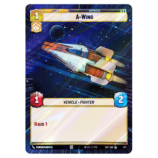 A-Wing card from the Star Wars Unlimited Set Secrets of Power