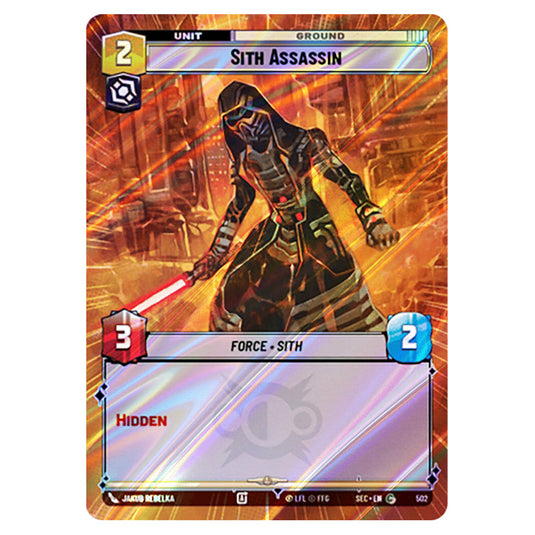Sith Assassin card from the Star Wars Unlimited Set Secrets of Power