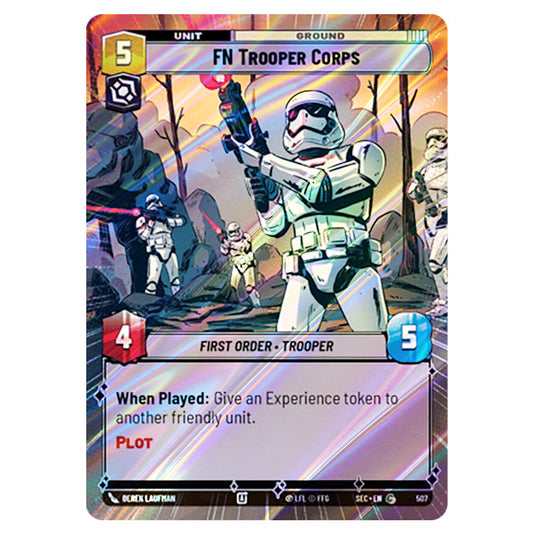 FN Trooper Corps card from the Star Wars Unlimited Set Secrets of Power