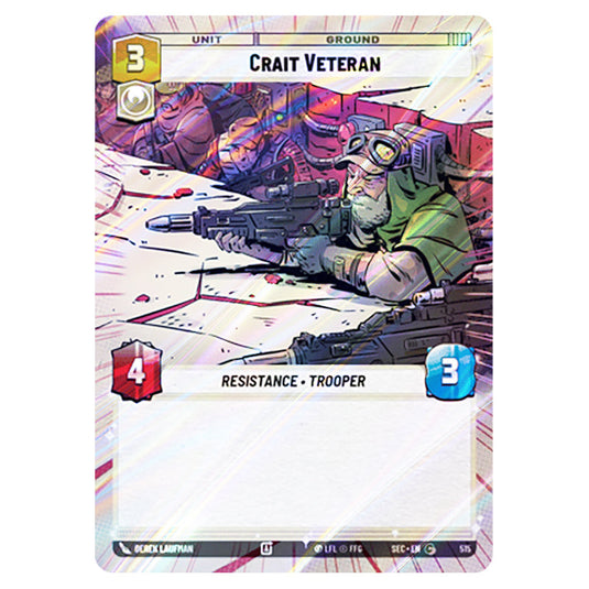 Crait Veteran card from the Star Wars Unlimited Set Secrets of Power
