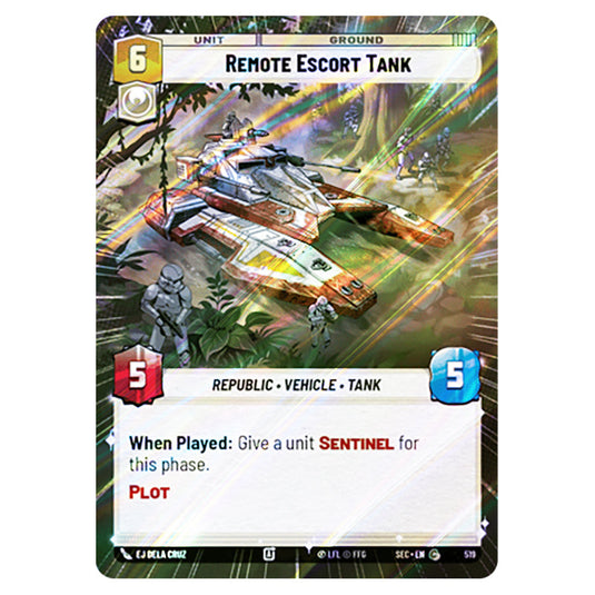 Remote Escort Tank card from the Star Wars Unlimited Set Secrets of Power