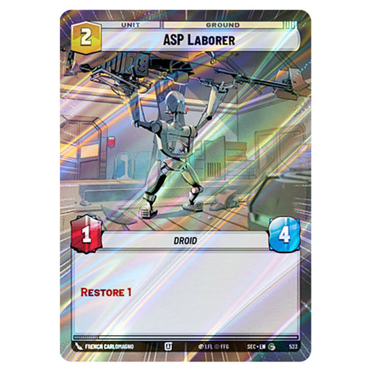 ASP Laborer card from the Star Wars Unlimited Set Secrets of Power