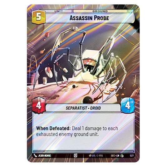 Assassin Probe card from the Star Wars Unlimited Set Secrets of Power