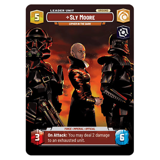 Sly Moore Cipher in the Dark card from the Star Wars Unlimited Set Secrets of Power